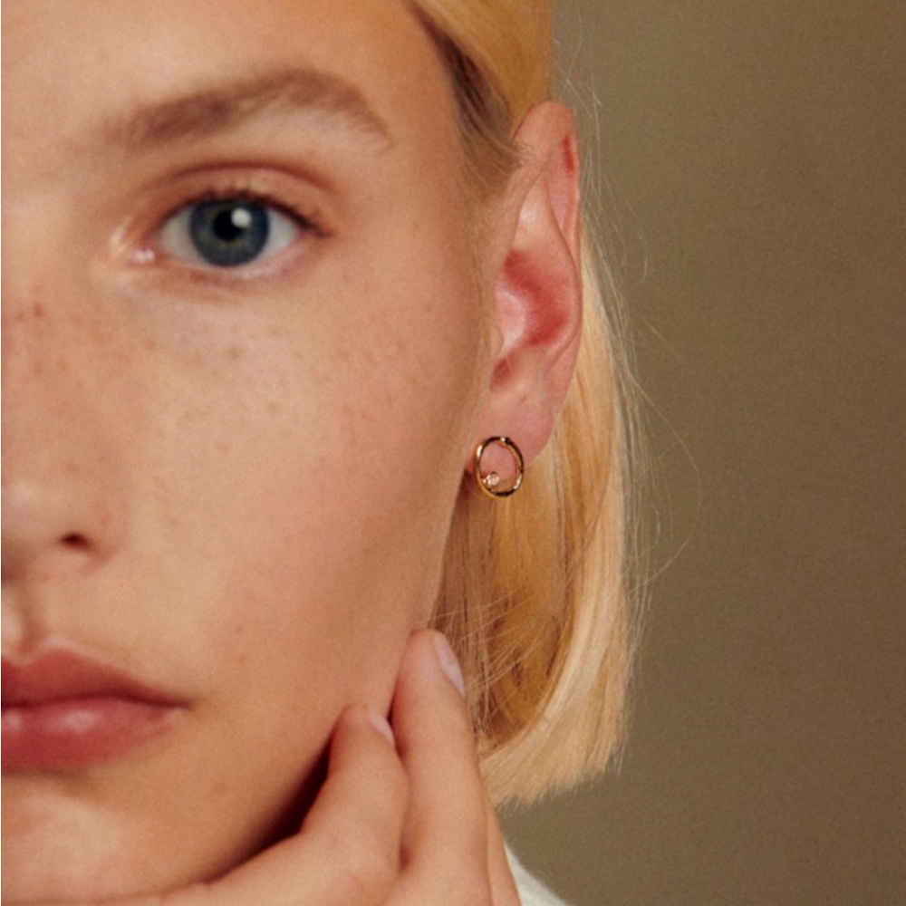 Sezane Gold Hoop Earrings Laurette